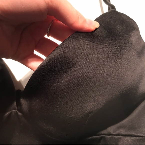 🖤L’Agence Satin Padded Spaghetti Strap Crop Top in Black Size 0 - Picture 8 of 11